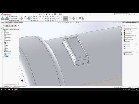 SolidWorks Linear / Circular Pattern & Surface Extrude Example