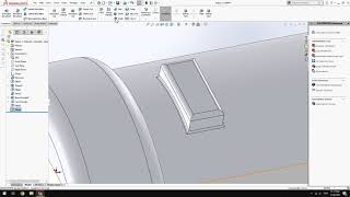 SolidWorks Linear / Circular Pattern & Surface Extrude Example