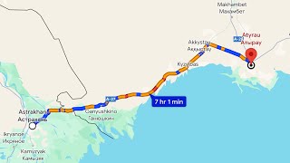 ТРАССА РОССИЯ-КАЗАХСТАН, АСТРАХАНЬ-АТЫРАУ, ПОНТОННЫЙ МОСТ ЧЕРЕЗ РЕКУ БУЗАН, КПП КУРМАНГАЗЫ