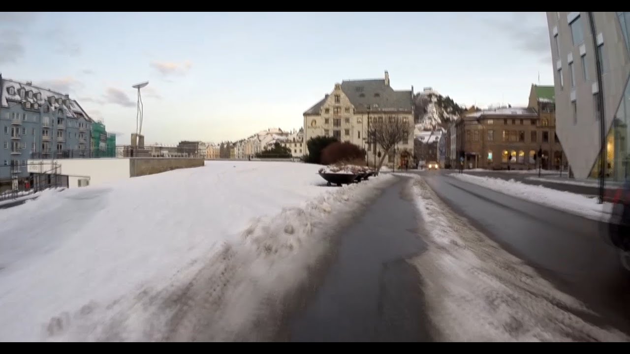 På sykkel i Ålesund: Sentrum - Hatlane, 10. januar 2022