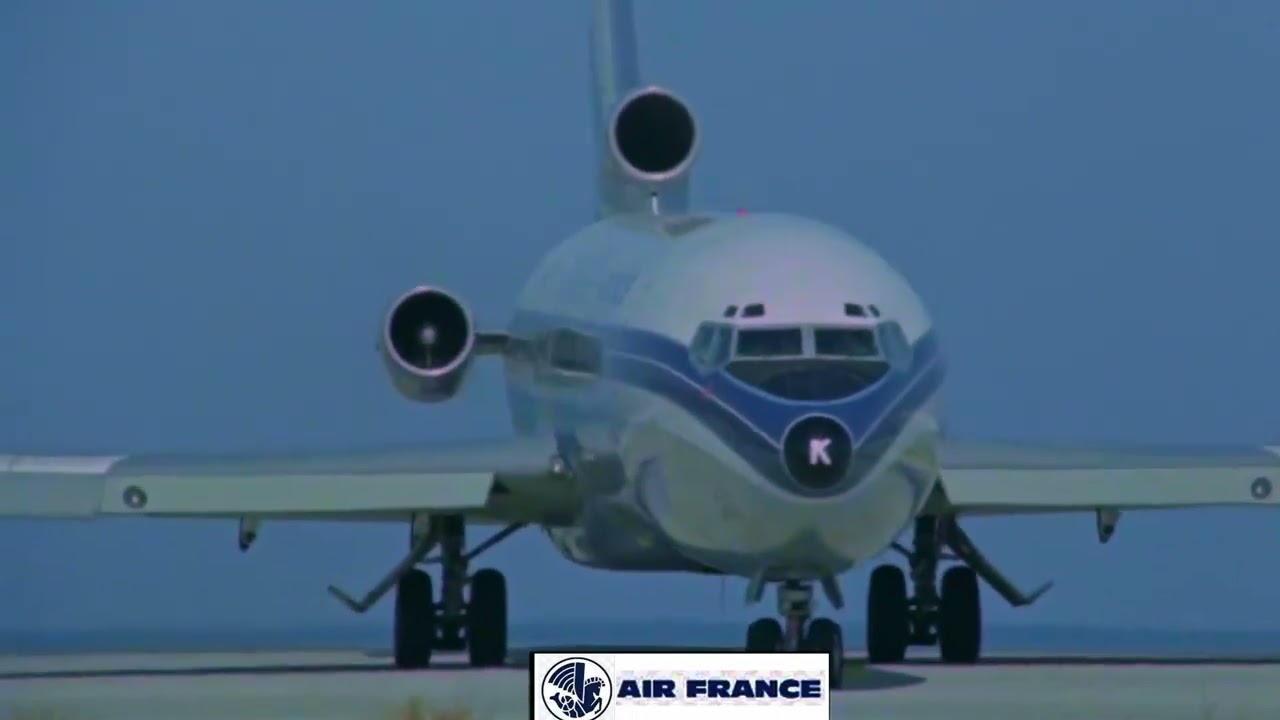 Air France Boeing 727-200 arrives at Nice Cote Azur Airport