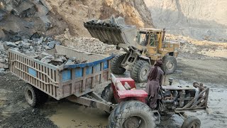 Rock Breaking, Loading & Transportation Show: Powerful Caterpillar 966D & Excavator in Action