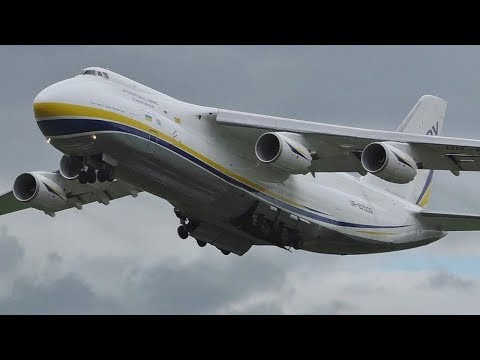 *VERY RARE* Antonov Design Bureau AN124 Takeoff at Prestwick Airport