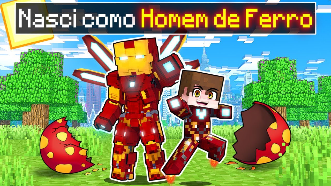 NASCI como um BEBÊ HOMEM DE FERRO no Minecraft