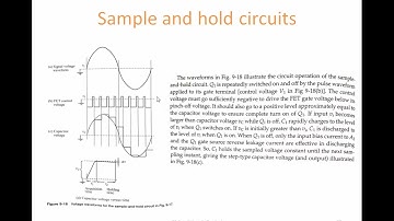 L37 , M3, OP AMP Applications - Sample & hold circuits, Zero crossing detectors, Inv Schmitt trigger