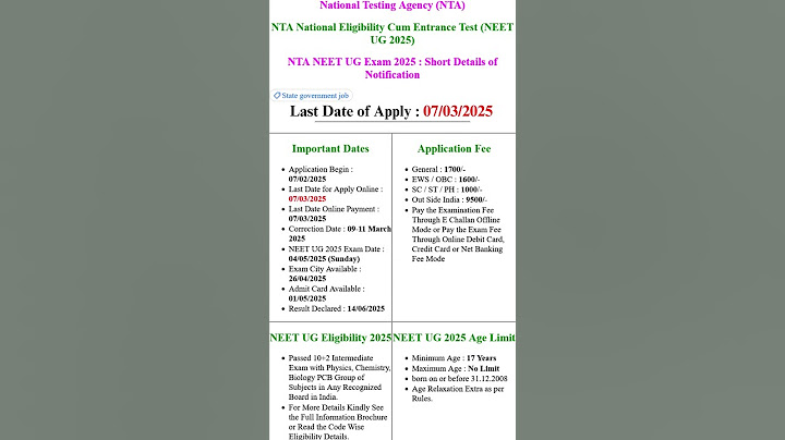 NTA NEET UG Admissions 2025 Apply Online Form for MBBS / BDS Course #nta #neetexam #neetaspirants