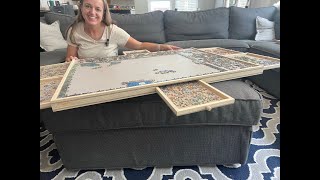 PLAYVIBE Rotating Jigsaw Puzzle Board with Drawers 1500 Piece- REVIEW- This thing is amazing!