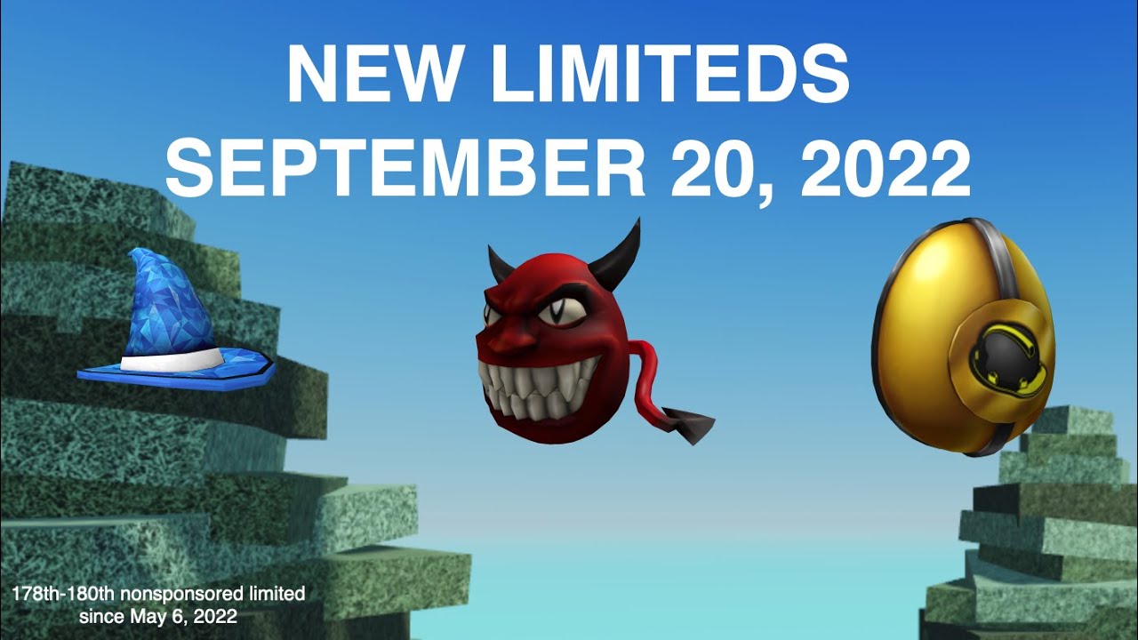 ROBLOX New Limiteds of September 20, 2022 YouTube