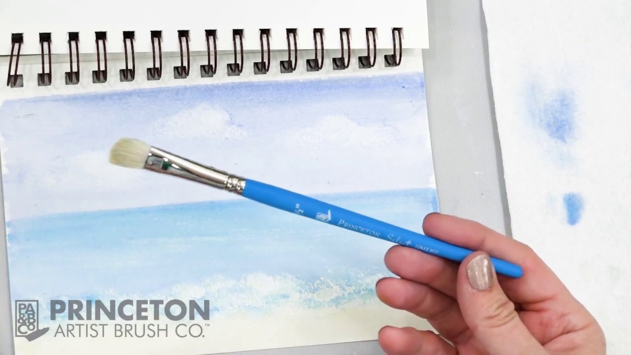 Blending Acrylic Paint With The Select Artiste™ Black Mop Brush
