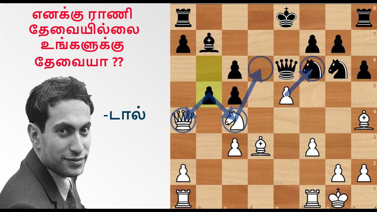 எனக்கு ராணி தேவையில்லை உங்களுக்கு தேவையா?,Tal vs Hecht 1962,tamil chess Channel,Queen sacrifice game