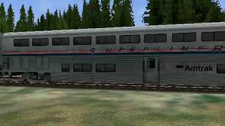 Amtrak Empire Builder With Heritage Units #156 & #66 MSTS 4 Private Cars