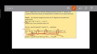 Theorem: The nth differences of a nth degree polynomial are constant