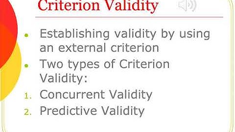 Validity & Reliability Lecture