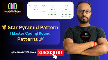 🌟 Star Pyramid Pattern | Master Coding Round Patterns 🚀 #learnwithbhaiyas #starcode #coding #java