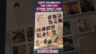 USPS CELEBRATE THE CENTURY 1940 STAMP SHEET | #shorts