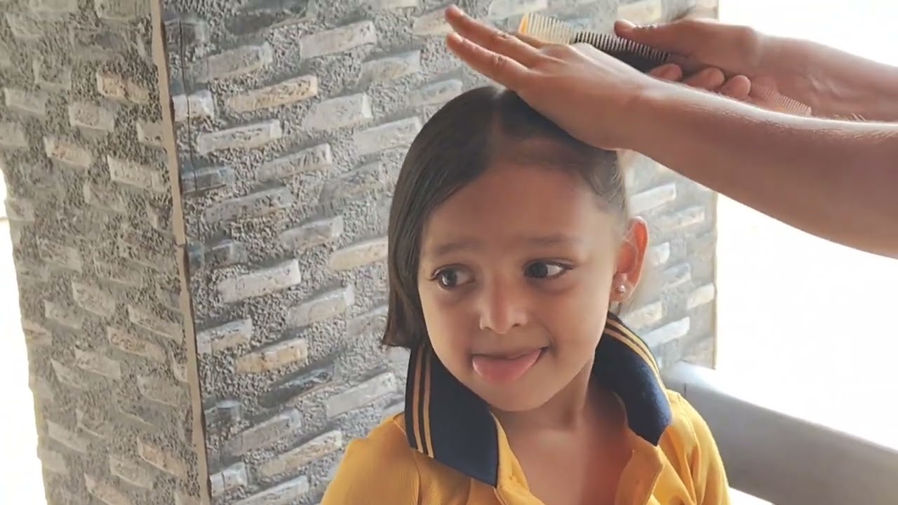 Beautiful and simple hairstyle for kids👧#hairstyle for school going kid#