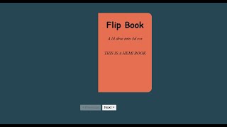 Web project - New one how work in SCSS and CSS (Flip Book) 3D CSS