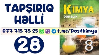Tapşırıq Həlli. Kimya 8. Mövzu 28. Kimyəvi Reaksiyanın Sürəti. Səhifə 135