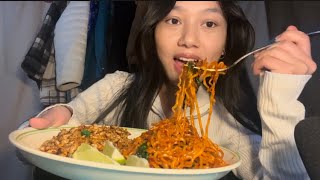 2x spicy noodle with spicy chatpate🌶️￼￼🌶️🌶️ | Mukbang ￼|