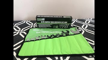 Unboxing super thin wrench set from Grip