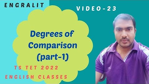 TS TET English Grammar Classes | Degrees of Comparison | Part-1|Engralit | by Balaji | Video-23 |