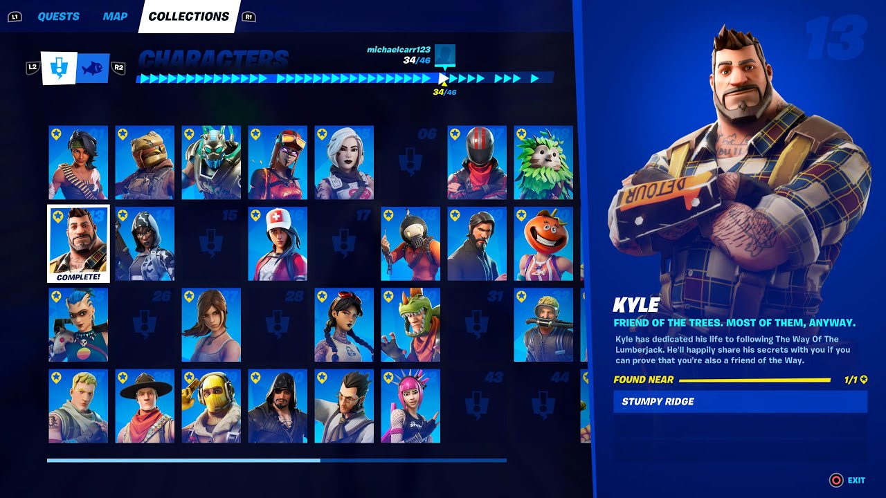 Kyle Location - Stumpy Ridge (Fortnite Season 6 Character/NPC Collection #13)