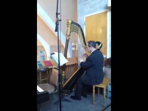 Andr Tarantiles, harpist, plays at St. Virgil's Mo...