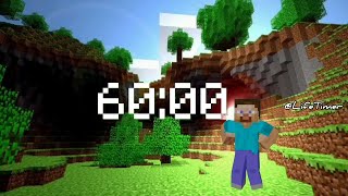 60 Minutes Minecraft Vibes | Countdown Timer with Dancing Blocks #60minutes #minecraft #timer