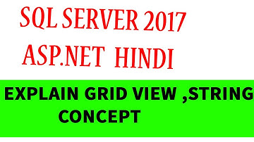 Grid view || Vb.net || Connection String || configuration Database || hindi || asp.net
