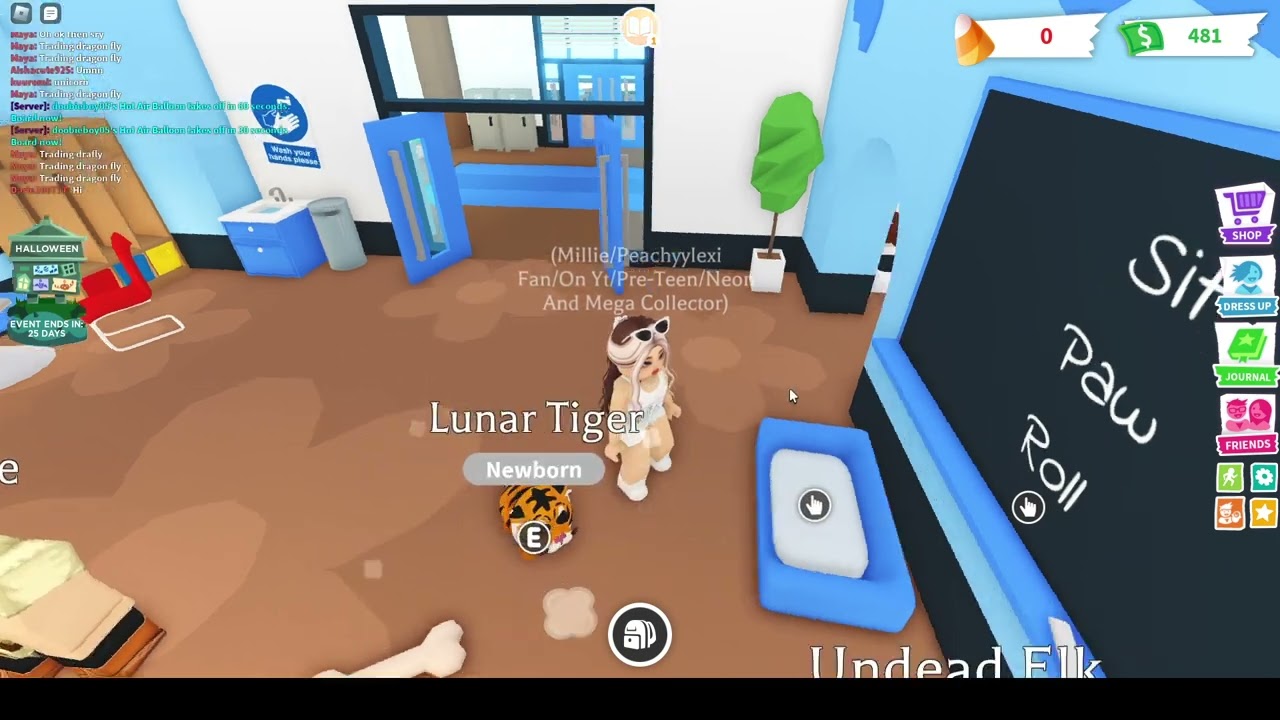 my sister gave me a Lunar tiger (Rare) in adopt me 