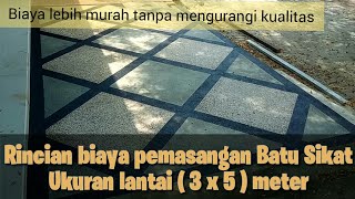 Analisa bahan dan biaya batu koral sikat. 