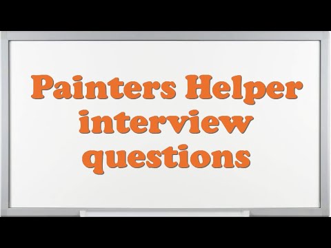 Paint Helper Job Description