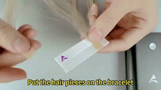 How to apply tape in by v light tool easily? V light hair extensions tutorial