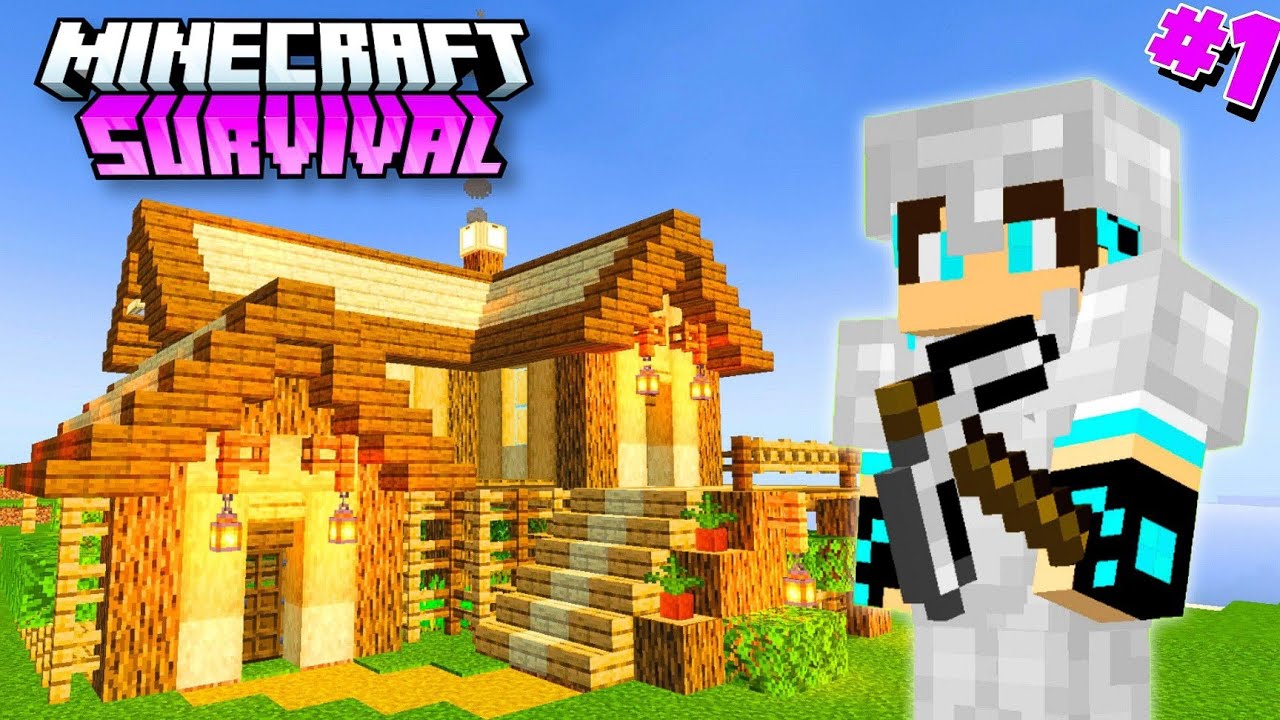 MINECRAFT PE🔥 Survival Series In Hindi || Made An Wooden Base,Iron Armour and More❤️‍🔥#minecraftpe