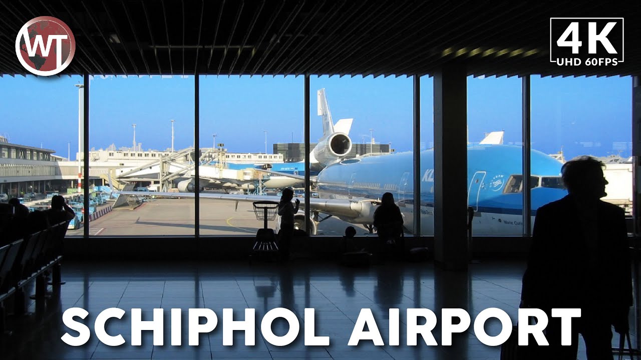 Amsterdam, Niederlande | Flughafen Schiphol | Flughafen-Spaziergang 4K