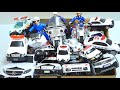 Collect emergency vehicle police cars and motorcycle miniature cars in a box and run up a slope!