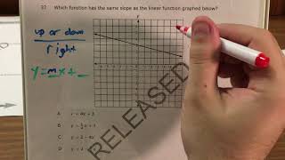 NC 8th Grade Math Released question 37 (released 2018 - 2019)