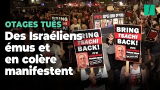 L’émotion dans les rues de Tel Aviv après la mort de trois otages tués pas Tsahal