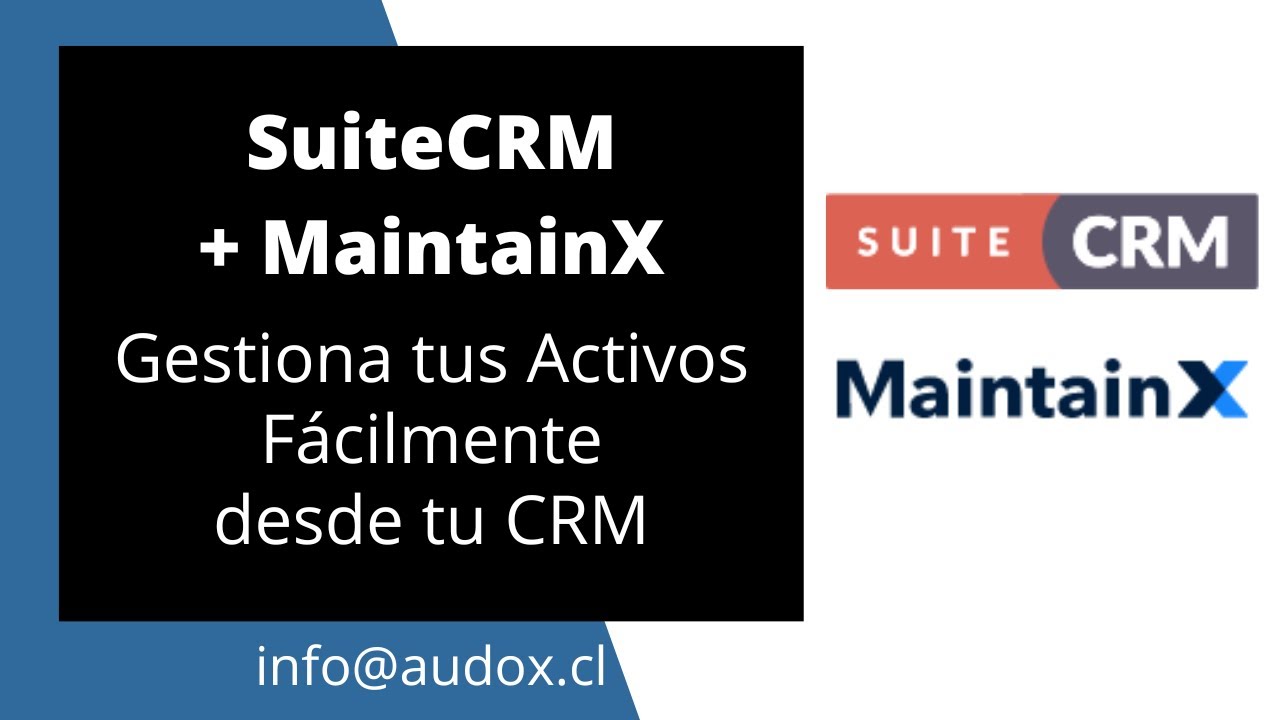 Gestión de Activos con SuiteCRM y MaintainX - YouTube