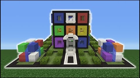 Minecraft Tutorial: How To Make A Rubiks Cube House Interior/Exterior (Inside/Outside)