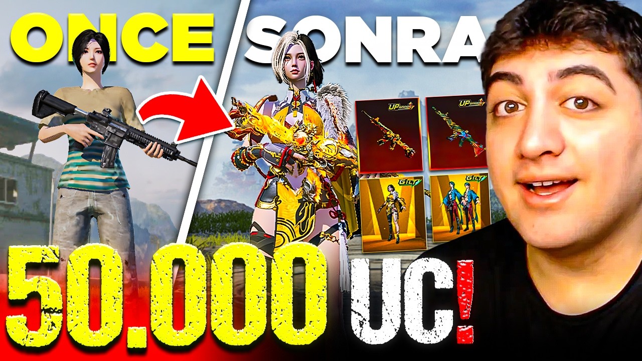 HİÇ M4 DESENİ OLMAYAN İZLEYİCİME 50.000 UC YÜKLEDİM! | PUBG Mobile