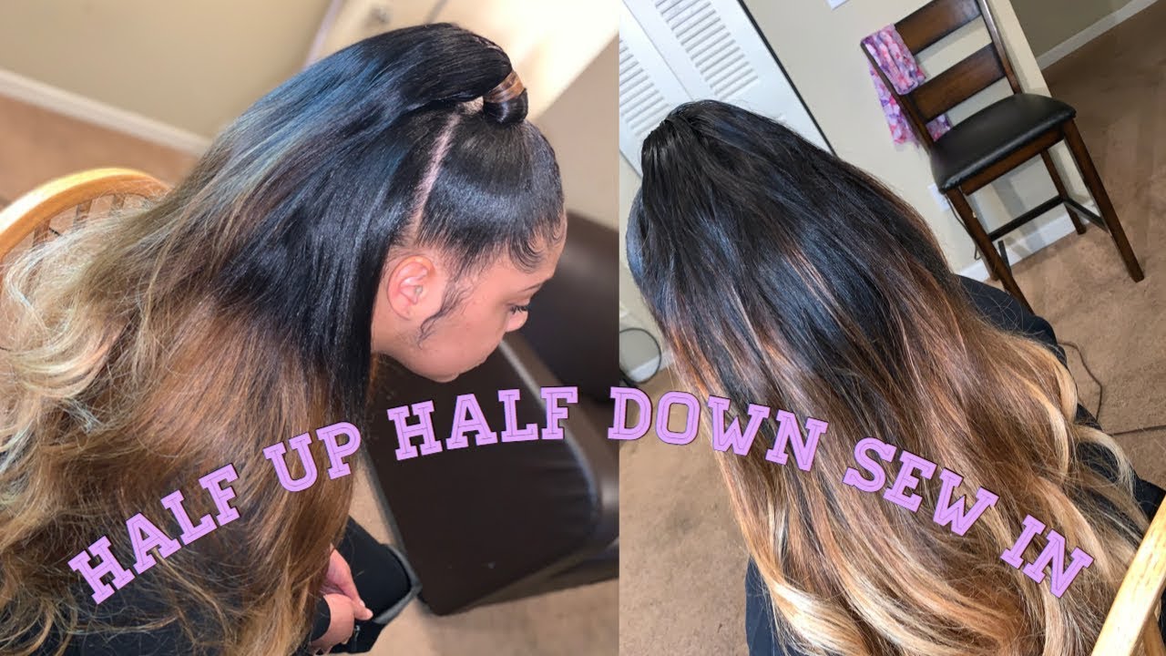 Half Up Half Down Sew In BeautyForeverHair YouTube