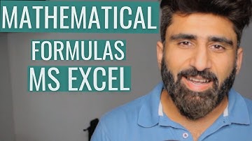 Learn Mathematical Formulas l Ms Excel l Urdu/Hindi l Top 50 Ms Excel Formulas