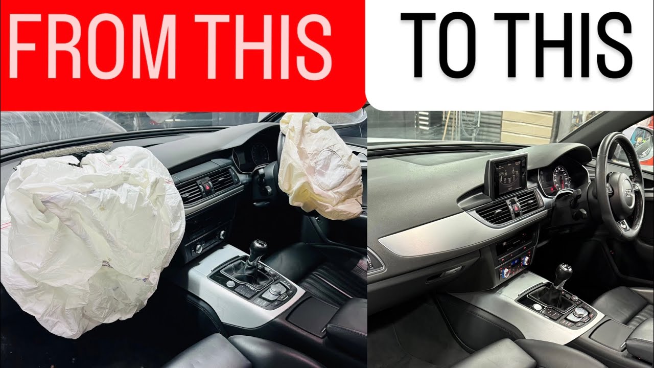 REBUILDING THE CHEAPEST AUDI A6 C7.5 IN THE UK  PT3 DASHBOARD AND AIRBAGS REMOVAL AND INSTALL