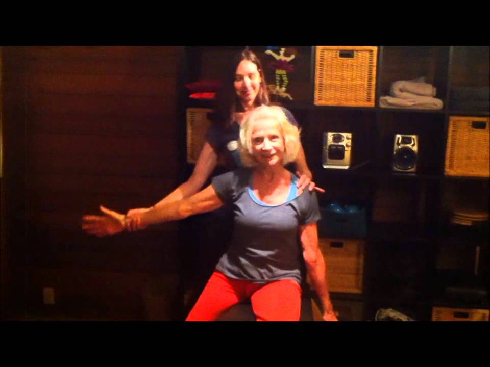 70+ year old Pilates Studio City client Marlis with Instructor Nancey