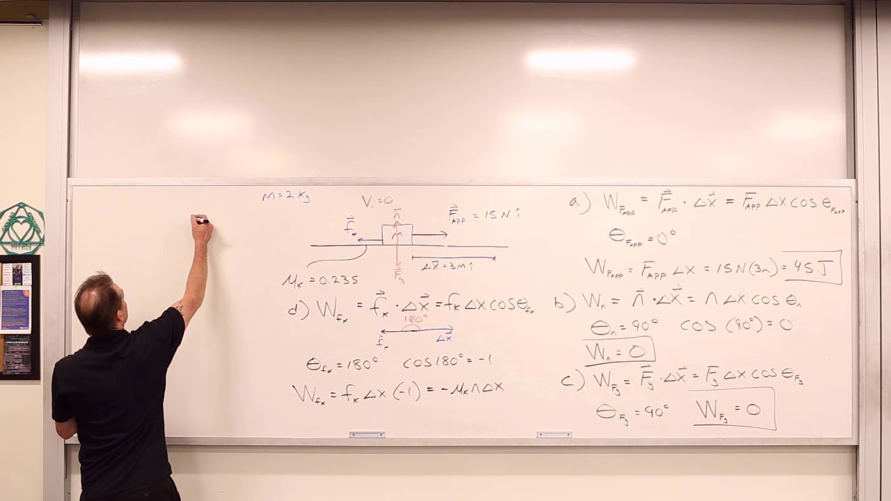 Work Done by a Constant Force Problem - YouTube