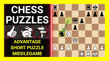 Chess Puzzles to Practice. Themes: Advantage, Short puzzle, Middlegame. Learn Chess
