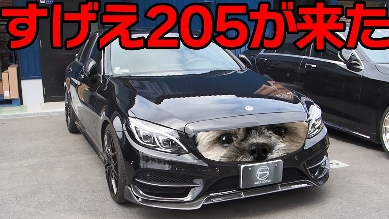 すごいW205が来た。C200 前期 Cクラスカスタム カーボンガチガチ - YouTube