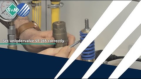 Set unlodervalve ST-265 correctly  -  by R+M Suttner
