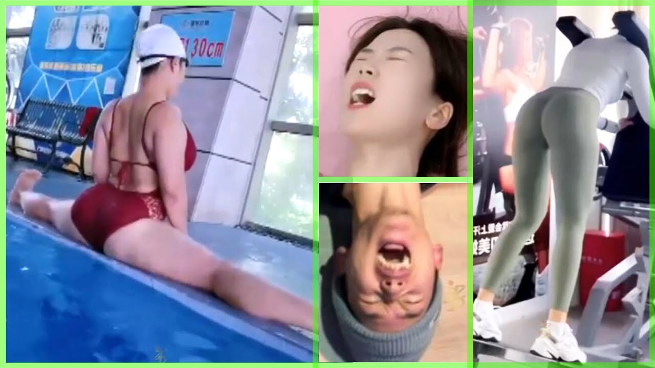 女人開筋發出痛苦聲音有些夸張和奇怪！舞蹈健身瑜伽軟開強制拉筋劈叉訓練第55集；Beautiful Woman.Do The Splits.Flexibility Challenge.Painful.